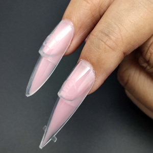 Plantillas de Uñas Francesas Fáciles de Usar, Herramienta Dual para Extensión de Uñas, Logotipo Personalizado, Plantillas Dobles para Uñas Francesas, Diseño Almendrado - Product Image 2