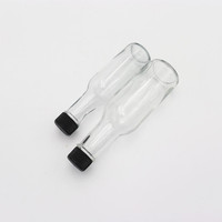 Bouchon à vis en plastique de bouteille en verre transparent écologique de 150ml/5OZ pour la sauce piquante/sauce chili bouteilles en plastique de produit woozy