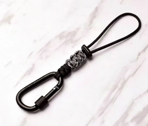 Correa para Llaves de Paracord Tejida a Mano con Mosquetón de Aluminio para Escalada al Aire Libre, Accesorio Antipérdida - Product Image 4