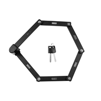 Antivol de vélo pliable portable avec code à combinaison approuvé par la TSA et support de fixation intégré pour vélos électriques