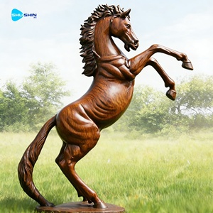 Statua di Cavallo Rampante in Bronzo a Grandezza Naturale Personalizzata per Decorazione Giardino Moderno con Colore Personalizzabile - Product Image 4