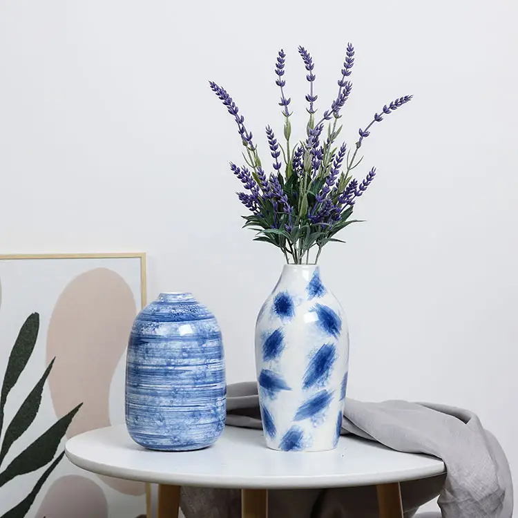 EAGLE GIFTS Großhandels preis Antikes Muster Blau und Weiß Porzellan Blumenvasen Chinesische Art Keramik Blumenvase China