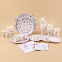 Vaisselle de personnalisation de vente chaude grandes assiettes en papier de décorations de fête imprimées d'anniversaire