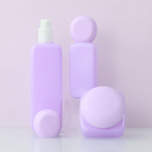 Lotion de soin de la peau <span class=keywords><strong>Essence</strong></span> sérum bouteille violette de luxe ensembles de conteneurs d'emballage pot en verre cosmétique et bouteille pour le visage 50ml - Product Image 1