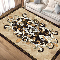 Tapis de salon en velours cristal isolant thermiquement, résistant à l'usure et antidérapant, en matériau écologique pour un sol confortable à la maison