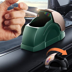 Nouveau cendrier de <span class=keywords><strong>voiture</strong></span> de haute qualité avec couvercle Cendrier en alliage de lumière LED Cendrier automatique de <span class=keywords><strong>voiture</strong></span> portable en aluminium - Product Image 1