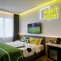 Neonawall Make It Happen, enseigne au néon LED USB personnalisable IP65 pour la décoration de salle de sport, salle de jeux et cadeaux de motivation pour athlètes