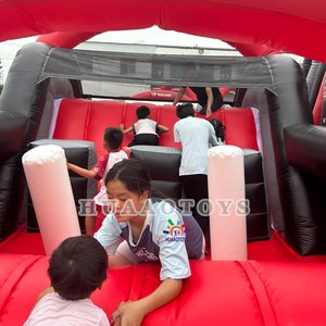 Carrera de obstáculos inflable gigante de PVC personalizada para eventos Carrera más larga para tobogán inflable con soplador incluido - Product Image 5