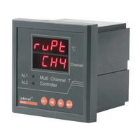 Contrôleur de température Acrel ARTM-8 avec affichage LED, RS485 Modbus-RTU, 8 boucles, capteur PT100, avec sortie d'alarme