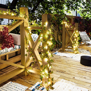 Wall Hanging Garland <b>Fairy</b> Plant Leaf LED String <b>Lights</b> Christmas IP65 Indoor Outdoor Patio Party Decoration - Product Image 3