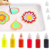 Peintures acryliques non toxiques originales, 12 couleurs, 10 ml, kit d'art pour peinture à l'aquarelle, pour enfants, ensemble de bricolage avec toile, papier et verre