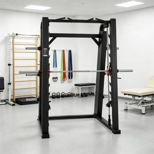 Rack d'entraînement Smith soudé avec précision, construction en tube d'acier robuste, finition anti-rayures, pour salle de sport commerciale, longue durée de vie - Product Image 3