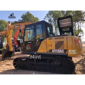 Miniexcavadora usada SANY SY155H 15T, pequeña oruga, precio barato SY 155H 155 - Product Image 1
