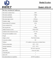 Excitateur modal JZQ-10 100N, simulateur de vibrations pour tester la réponse dynamique, la fréquence de résonance et l'impédance mécanique