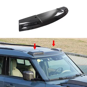 New Arrivals High Quality Front Dry Carbon Fiber Deployable Roof Light For New Defender 110/90/130 With Two Light