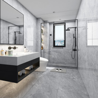 Carreaux de porcelaine pleine masse aspect marbre gris 600X1200mm antidérapant pour salon et centre commercial