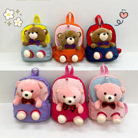 Sac à dos personnalisé pour l'école des enfants mignon dessin animé ours poupée en peluche à la mode maternelle ours en peluche jouet à la mode bébé sac à dos