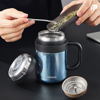 Mug de voyage en titane pur 500 ml, anti-fuite, isolation thermique sous vide 12h, écologique, avec poignée, design minimaliste