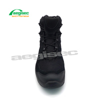 AEGISEC chaussures de travail de sécurité en caoutchouc antidérapantes bottes tactiques pour le combat