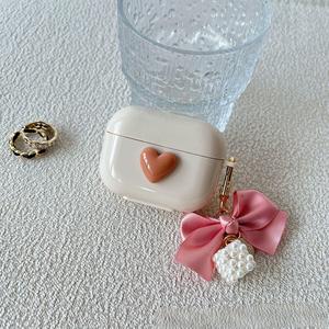 Funda con diseño de lazo y corazón, adecuada para Apple AirPods 3/Pro, auriculares inalámbricos de 1/2/3 generación, funda protectora a prueba de caídas - Product Image 4