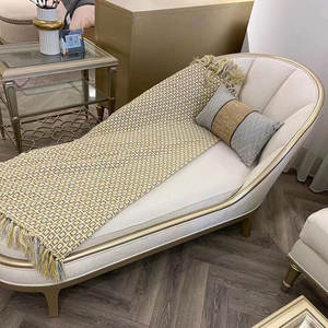 <span class=keywords><strong>Chaise</strong></span> <span class=keywords><strong>Longue</strong></span> de Cuero con Mechones, Estilo Europeo Moderno y Lujoso, Sofá Reclinable Individual con Almacenamiento para Muebles de Hogar, Sala de Estar y Dormitorio - Product Image 4