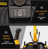 Promo Panas 2026 Excavator Elektrik Anak 12V12AH 555*2 Motor Ukuran Besar Remote Control Mainan Mobil Konstruksi Penggali untuk Balita