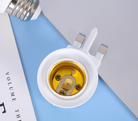 Douille E27 avec interrupteur, support de lampe rotatif automatique en PC, prise UK pour ampoules, mini-lampes de scène et éclairage LED disco