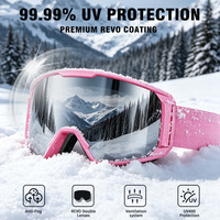 Masque de ski avec protection UV400, lunettes de snowboard polarisées anti-buée, lunettes de sécurité pour le ski, lunettes de sport pour la neige, logo personnalisé