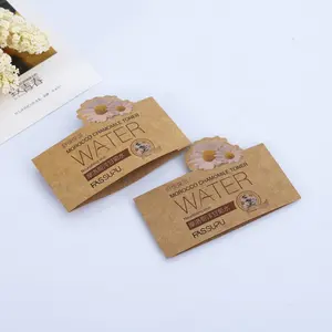 Recyclable Kraft paperboard die cut customized logo printed belly band for socks packaging