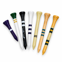 Tees de golf en bois personnalisés OEM durables avec logo, 70/83mm, en bois naturel écologique, 100 pièces par sac, pour impression de logo sur clubs de golf