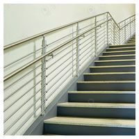 Rampe en tube rond en acier inoxydable Prima Durable, finition polie, balustrade de sécurité stable pour l'intérieur des villas