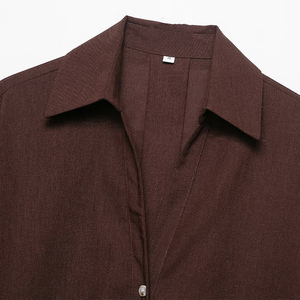 <span class=keywords><strong>Camicia</strong></span> da <span class=keywords><strong>donna</strong></span> 2025 autunno nuova moda <span class=keywords><strong>camicia</strong></span> di <span class=keywords><strong>lino</strong></span> a maniche larghe Casual a maniche lunghe con risvolto Versatile <span class=keywords><strong>camicia</strong></span> da <span class=keywords><strong>donna</strong></span> - Product Image 4