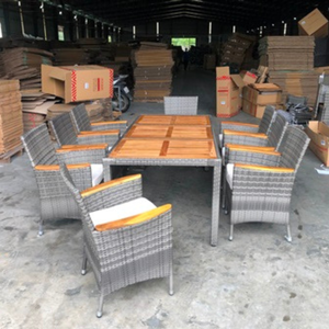 Juego de comedor moderno 1-8, juego de sofá de jardín de mimbre y ratán para patio al aire libre en caja de cartón, fabricado en Vietnam - Product Image 1