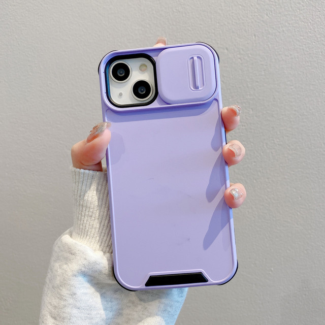 New Trend Slide Push Camera Window Mobile Phone Cover Case for Iphone 16 15 14 13 12 11 Pro Max Techno Spark Pro 10 Phone case
