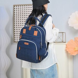 Custom Your Logo Waterproof Mommy <b>Backpack</b> Set 2pcs Portable Baby Diaper Bags With USB - Product Image 4