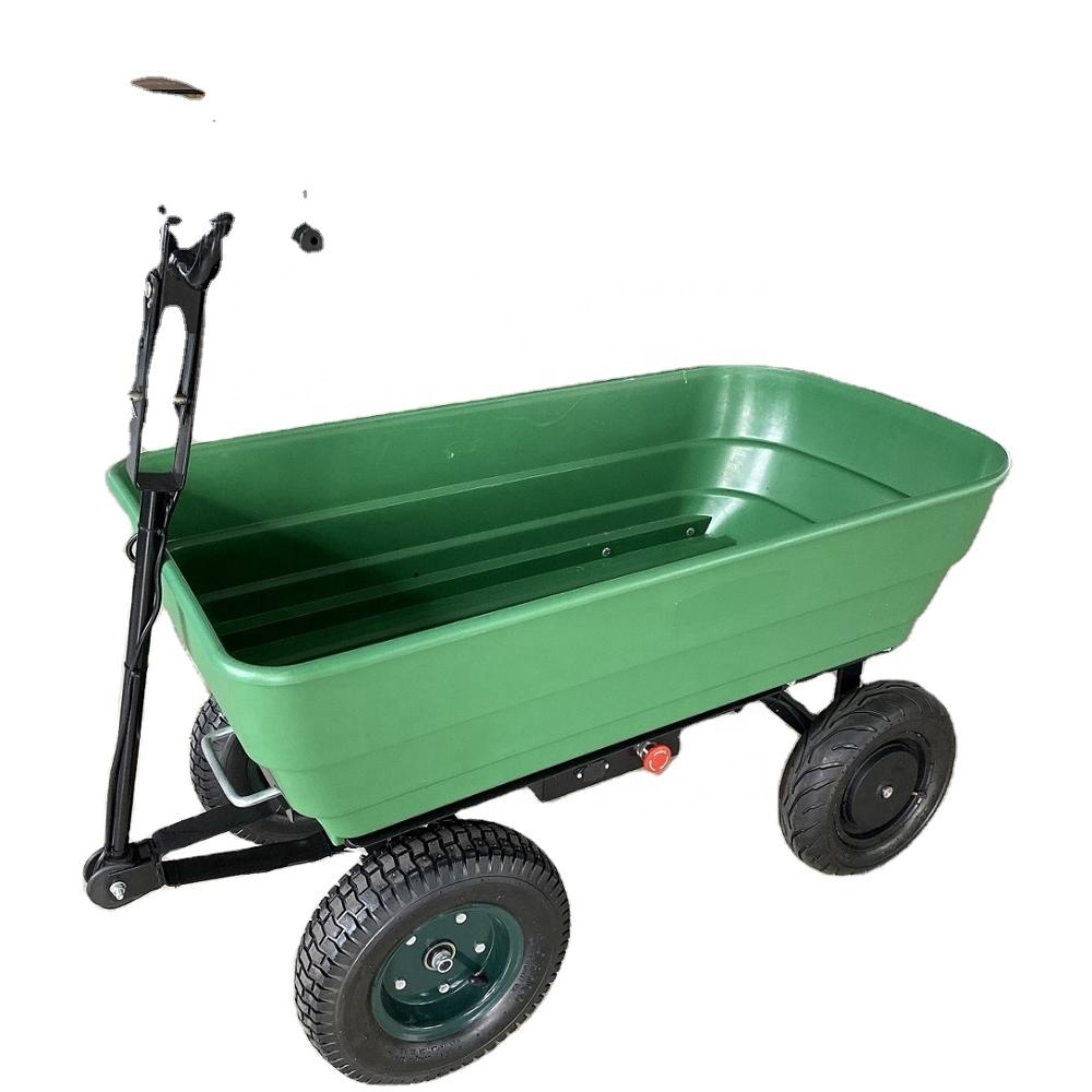 Giardino elettrico Carrello Heavy Duty 4 Ruote Alimentato Trolley Carriola Ribaltabile Camion Wagon