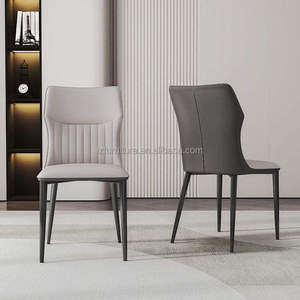 Sillas de Comedor de Cuero PU, Diseño Moderno y Lujoso, Patas de Metal, Duraderas, Ajustables, Extensibles, Color Personalizado, Muebles para el Hogar Love Zone - Product Image 2