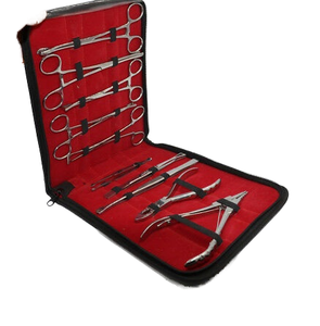 ชุดเครื่องมือเจาะสแตนเลสพร้อมที่หนีบสำหรับเจาะหู ลิ้น จมูก และร่างกาย ปลอดภัยต่อผิวหนัง เหมาะสำหรับร้านสัก - Product Image 1