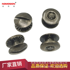 NOMOSION Rivet à pression M4 1/2 po à tête bouton avec rondelle dentée en acier au carbone nickelé - Product Image 2