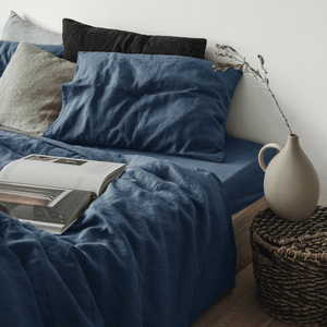 Wholesale Bed Linen Natural 45%Cotton 55%Linen Bed Bedding Duvet Cover <strong>Sheet</strong> <strong>Set</strong> - Product Image 3