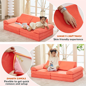 Children's Building Block <b>Sofa</b> Foldable Multi Functional Crawling Mat <b>For</b> Kids Reading And Playing Set - Product Image 4