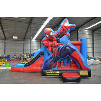 Maison de rebond extérieure Spiderman de haute qualité avec toboggan Maisons de rebond sèches gonflables commerciales à vendre pour enfants et adultes