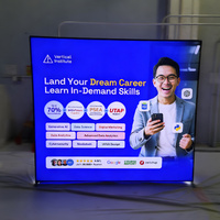 Support d'affichage rectangulaire en tissu tendu avec éclairage LED pour stand publicitaire, salon professionnel et exposition