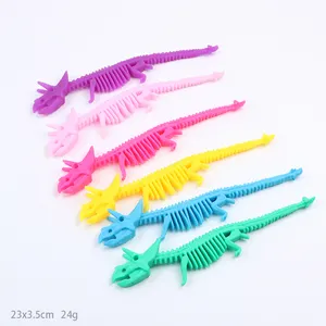 TPR mainan Fidget String Noodle dinosaurus dekompresi anak-anak Squishy stres mainan untuk anak-anak