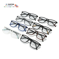 Fournisseur de lunettes en gros, lunettes de sport ultralégères, lunettes carrées surdimensionnées, anti-lumière bleue, monture TR90, lunettes optiques unisexes