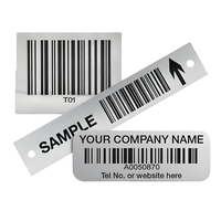 Etiquetas de Código QR Personalizadas de Aluminio, Acero Inoxidable y Latón con Números de Serie/Texto/Logotipo Grabados con Láser y Opciones de Color Personalizadas
