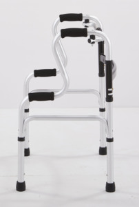 Déambulateur pliable en aluminium léger à double poignée incurvée pour personnes âgées, idéal pour l'entraînement à l'équilibre – Fournisseur direct usine - Product Image 1