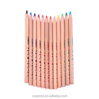 Crayons de couleur écologiques en bois naturel de haute qualité pour étudiants, promotionnels, pour dessin et croquis