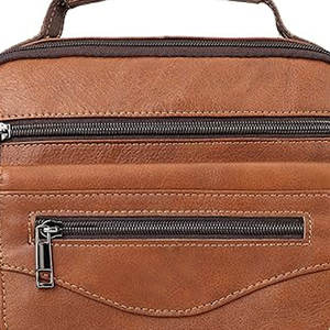 กระเป๋าเป้หนังพิมพ์โลโก้ตามสั่งคุณภาพสูง พร้อมซิปปิด ราคาขายส่งที่แข่งขันได้ กระเป๋าสะพายไหล่หนัง - Product Image 2