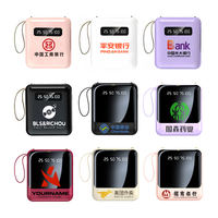 Baterías Portátiles Mini al por Mayor con Cuatro Cables de Datos, Regalo Promocional con Logotipo